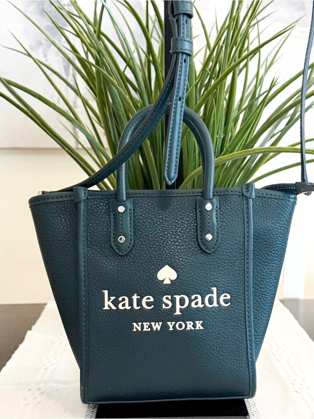 Kate Spade Ella Mini Pebbled Leather Crossbody in Sapphire